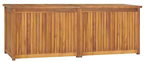 Tino Tech Balkontruhen in Massives Teakholz mit Lasur auf Wasserbasis 150x50x53 cm Braun Gartenboxen Polster Aufbewahrungsbox DraußEn Gartenallzwecktruhe Spielzeugbox Outdoor Allzwecktruhe Outdoor