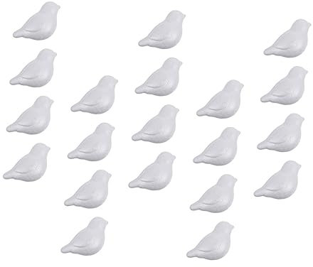 NUOBESTY 20st Schaum Kugel DIY Kidcraft-spielset Hochzeitsvogel Dekoration Formen Eiweiß Miniaturdekoration Gorilla-Spielzeug Weiße Verzierungen Bär Zum Basteln Kind Statue Tier