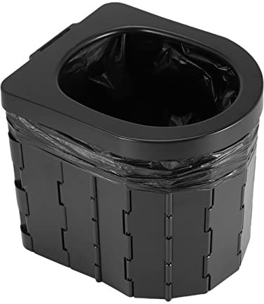 Lnfxkvva Tragbare Toilette, Camping-Toilette, Outdoor-Camping-Zubehör, Klapptoilette, Toilettenstuhl, Auto-Toilette, Reisetöpfchen zum Wandern