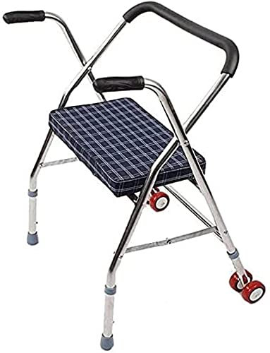 HZHXIFUFA Rollator, Gehhilfe für Erwachsene und ältere Menschen, Leichtgewichtiger Gehwagen, Walker, Rollator mit Sitz für ältere Erwachsene und Senioren, Freundschaft und Tugend teilen