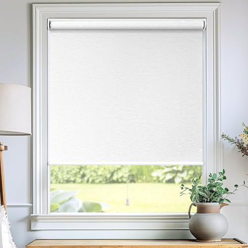 CHICOLOGY Roller Shades, Cordless Blinds, Window Shades for Home, Roller Window Shades, Window Treatments, Door Blinds, Light Filtering Shades, Chalk White, 23 W x 72 H