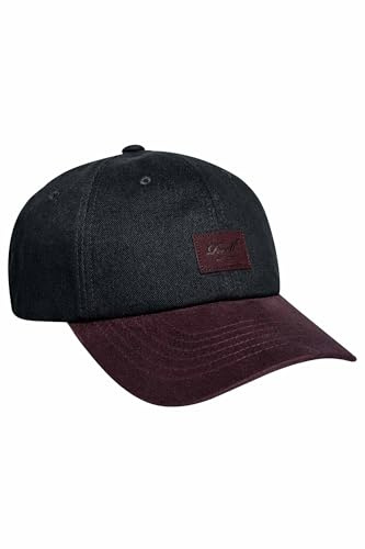 Reell Arc Suede Cap, Baseball Snapback Kappe mit gebogenem Schirm für Herren und Damen, Unisex