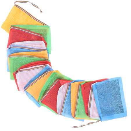 MAGICLULU 20stücke Tibetische Gebetsfahnen Outdoor Bunte Pferdeflaggen Für Meditation Handdekoration Gebetsfahnen Für Anbetung Dekorative Fahnen Für Garten