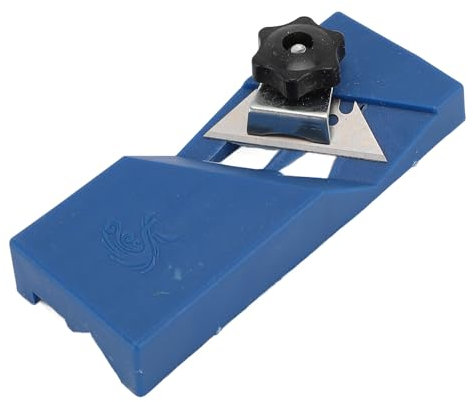 45° Double Slot Chamfer Planer - SK5 Blades Bevel Trimming Tool for Woodworking, ABS Construction Lightweight Chamfering Plane for Smooth Edges Finishing