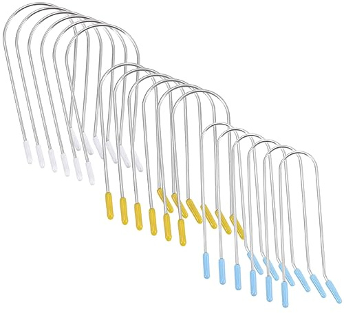 Healeved 24 Stück Lockenwicklerclips aus Edelstahl Ersatz U-Förmige Haarklammern für Damen und Herren mit Einfachem und Praktischem Design zur Verwendung bei Heißem Lockenwickeln zu Hause