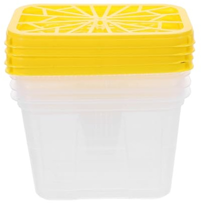 TOYZFRIENDY 4 Pezzi Contenitore Assorbi Umidità Riutilizzabile Scatole Trasparenti con Antiperdita per Armadio e Interni Supporto Plastica per Sali Deumidificanti