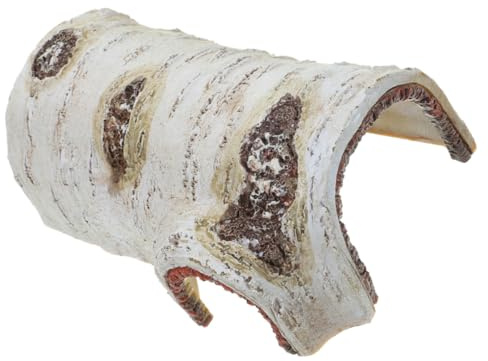 VICASKY Décor Aquarium Cachette Reptile Grotte Tronc Arbre Simulé Résine Moyen pour Terrarium Poissons Tortues