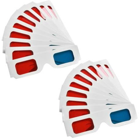 BESPORTBLE 70pcs Anaglyph Paper Glasses for Movies at Home Movie Glasses for Projector Cardboard for Party