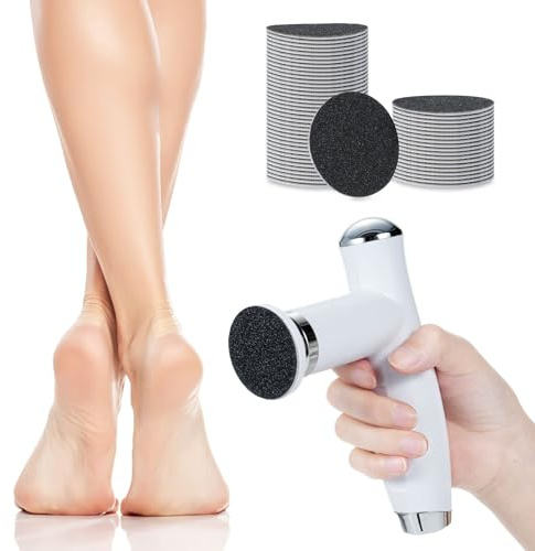 Yinhing Elettrico Rimuovi Calli Per Piedi Smerigliatrice Ricaricabile Senza Fili Con Dischi Di Carta Vetrata 60 Pezzi Strumento Per Pedicure Per La Rimozione Della Pelle Dura Morta