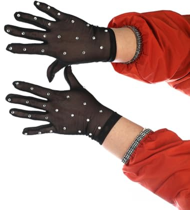 QuivyLivy Gants de patinage artistique, gants de patinage en maille élastique, gants de patinage de performance avec strass, gants de patinage sur glace pour femmes, filles patinage artistique
