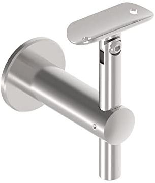 Sellon24® Edelstahl Handlaufhalter Handlaufträger Handlauf Wandhalter höhenverstellbar Geländer Rohr Wandhandlauf Halterung Handlauftraeger Rundrohr Edelstahlrohr Rohrstütze Wand 42,4