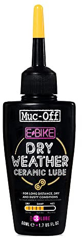 Muc-Off E-Bike Dry Chain Lube, 50 ml - Grasso Ceramico per Bici Elettriche di Alta Qualità, Lubrificante Ceramico Bici con Colorante Tracciante UV - Formulato per Condizioni Atmosferiche Asciutte