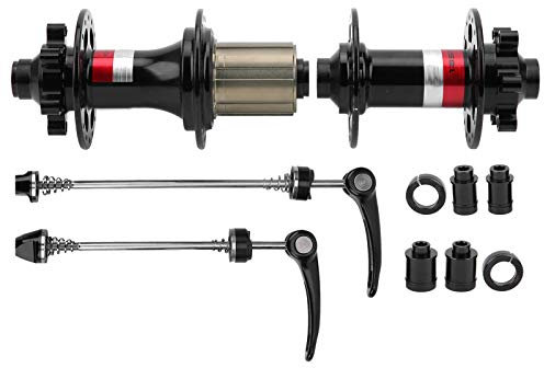 VGEBY Mountainbike Scheibenbremsnaben-Set, 72-Zahn-Ratschen-Hinterradnabe, 32 Löcher, 8-11 Fach, Aluminiumlegierung, mit Schnellverschluss und Zubehör