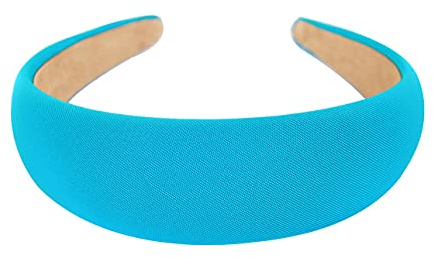 axy Breiter Haarreif mit Stoff gepolstertes Candy Colours - Wunderschön Damen Stirnband Haarschmuck Haarreifen HRK2A (Türkis)