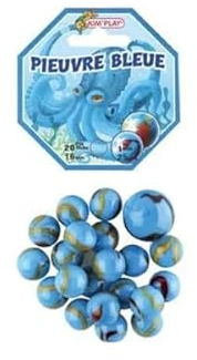 COFALU 20 Canicas + 1 Canica Grande Calamar Azul