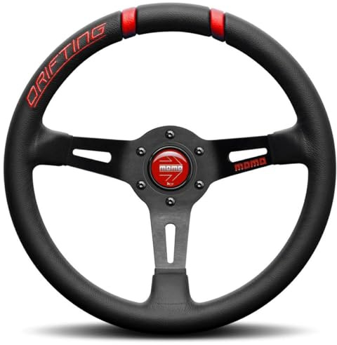 VOLANTE MOMO DRIFTING 330 NEGRO-ROJO