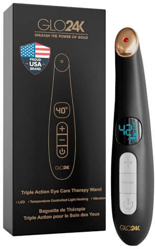 GLO24K Eye Care Beauty Massagegerät für strahlende, schöne Haut um die Augen
