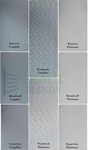 Grey Custom Made Polyester Vertical Blind Replacement SLATS/LOUVRES 89mm (3.5 inch) Wide FREE HANGER, WEIGHT AND CHAIN.