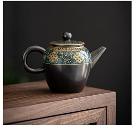 Habrur Theiere Fonte Théière Japonaise Théière en céramique Faite à la Main de Style Chinois pour la Collection et Les Bureaux à Domicile. Théière en Fonte Theiere Japonaise