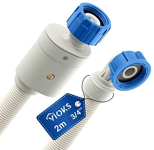 VIOKS Aquastop - Manguera para lavadora (2 m, 25 °C, universal, con Aquastop, para lavadora, lavavajillas/lavavajillas Gorenje y otros