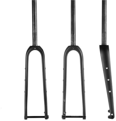 RaamKa Fahrrad Gabel 1 Stück Carbon-Schottergabel 1-1/8 gerades Rohr Scheibenbremsgabeln 700C 650B Leichte Fahrradgabel Fahrradgabeln (Color : Glossy Black)