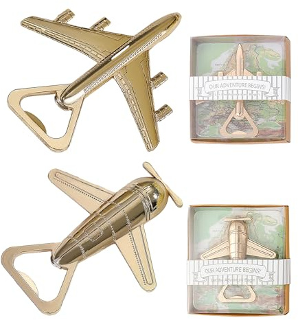 Abridores de botellas de avión de 2 piezas, abridores de botellas de cerveza, regalos creativos, regalos de cumpleaños, regalos de piloto, regalos para amantes de los aviones