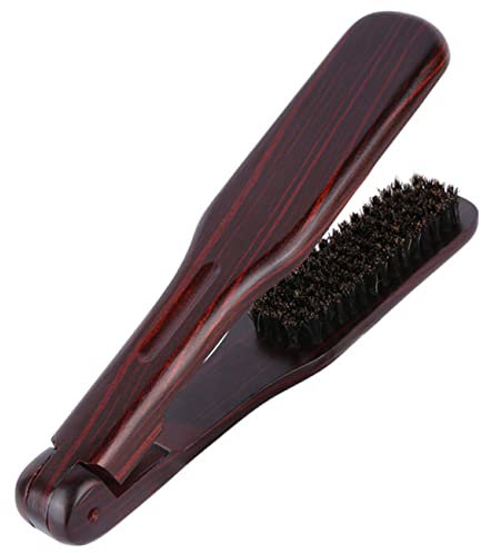 MAGICLULU Glättbürste Mit Klemme Aus Holzmaterial Haarbürste Mit Klemme Für Effizientes Styling Glättungskamm Für Dickes Und Dünnes Haar Haarstylingbürste Mit Dichten Borsten Für Professione