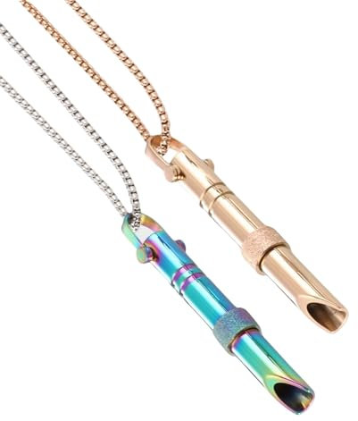 TJUSPIRIT Stressabbau Halskette Meditations Atemkette Edelstahl Hoki Halskette Zur Druckentlastung Reduziert Angstzustände Damen Herren Entspannung Spirituelle Geschenkideen(Rosegold+Bunt)