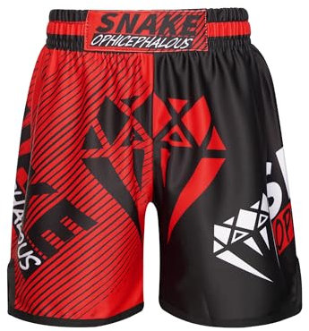 Sxiwei Kinder Thaibox Hose Jungen MMA Boxing Shorts Boxen Kickboxen Kampfsport Shorts Sport Gym Fitness Kurze Thaiboxhose Typ C 122-128
