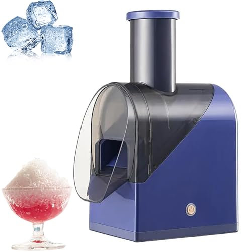 HYQNG Electric Ice Shaver Ice Crusher Battery Powered, Cordless Crushed Ice Maker Shaved Ice Machine With Double Blades, Quick Crush In 3s, Snow Cone Machine For Home&commercial Use