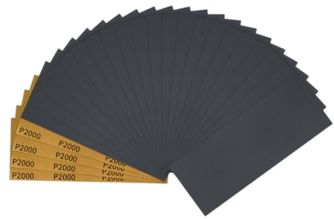 SenmaiTools Schleifpapier 2000 Körnung Set 25 Stk Schleifblätter 93 x 230 mm Schmirgelpapier Nass und Trocken Schleifpapier für Auto Metall Holz Stein Lack