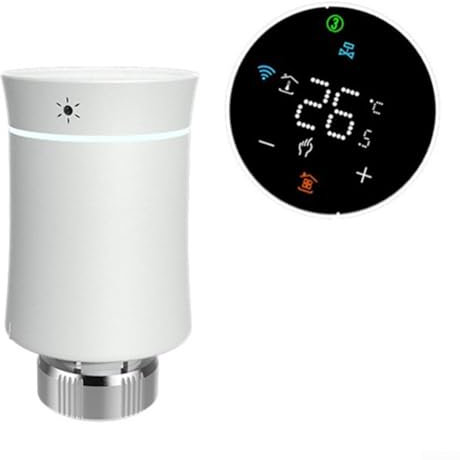 ZYWUOY Smart Thermostat Radiator Valve, Intelligent TRV Smart Radiator Programmable Thermostats with Voice Control Temperature Controller