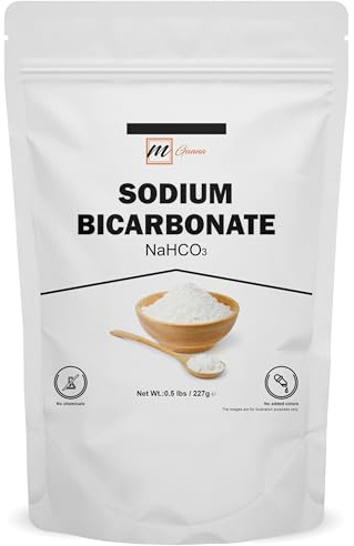 mGanna Sodium Bicarbonate, Food Grade Baking Soda, 0.5 lbs / 227 gms, Pure White Powder