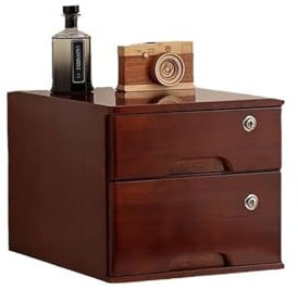 Aktenschrank aus Massivholz mit Schloss und Schubladen, Aktenordner aus Holz für Büro oder Zuhause, erhältlich in 1/2/3/4 Ebenen