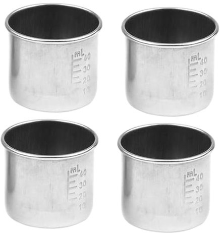 Holibanna Vaso Inoxidable para Taza Medidora de 4 Piezas Práctica y Portátil de Medición Hogar y Uso Doméstico
