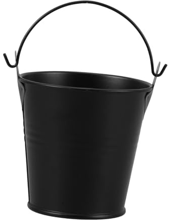 BESTonZON Cubeta Metálica para Grasa de Barbacoa Resistente y Duradera Cubo de Goteo para Parrillas Accesorio para Barbacoas al Aire Diseño y Fácil de Limpiar Color Negro Elegante