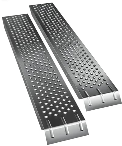 Plschckes Auffahrrampe Alu Verladerampe 2 Stück Auto Rampe für PKW & Anhänger, 120cm Länge, rutschsicher mit 400kg Traglast