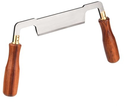 HELEVIA Crafted from High Speed Steel Straight Draw Tool, Comfortable Non Slip Handle, Multifunctional Debarking Hand Tool with Effective Cutting Length of 110mm, Rosewood Handles