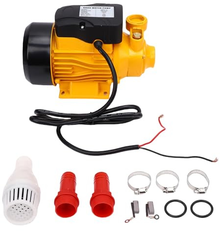 Fafeicy Pompa per Acqua Solare 200 W, Pompa per Irrigazione con Irrigatore 35 L/min Pompa per Pozzo Poco Profondo DC con Prevalenza 25 M con Struttura in Ghisa per il Drenaggio del