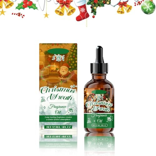 Weihnachten Ätherische Öle, Weihnachtsduft, ätherische öle Weihnachten, Natur Bio Aromatherapie Duftöl für Diffuser, Luftbefeuchter, Weihnachtskranz, Long Lasting Scents (1PC)