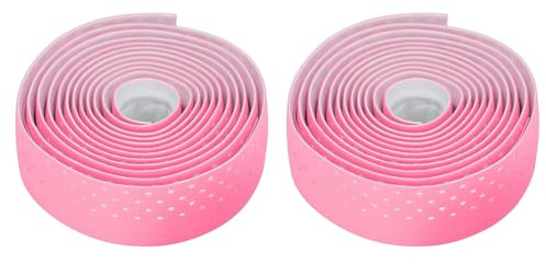 SUNGOOYUE 2 Stück Rennrad-Lenkerband, Rutschfeste Fahrradgriffbandagen mit Stoßdämpfendem EVA-Material für Komfortables Fahren auf Rennrädern (PINK)