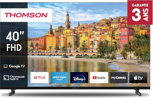 Thomson 40FG2S15 - Tv 40 Pollici Smart Tv Full HD Led DVB-T2 HEVC/H.265 Nero Classe Energetica E