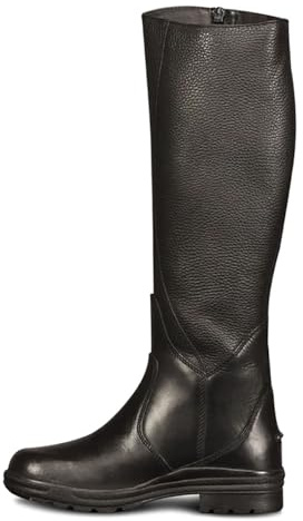 Ovation Women's Comfortable Durable Stylish Equestrian Horse Riding Tall Full-Grain Leather Moorland II Highrider Boot, Black, Size 10 Regular