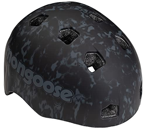 Mongoose All Terrain Kids Bike Helmet, Ages 5-8, 3-in-1 Multisport Compatible, Lightweight Microshell, 10 Air Vents, Adjustable Fit, Internal Pads, BMX Bike Helmet for Kids