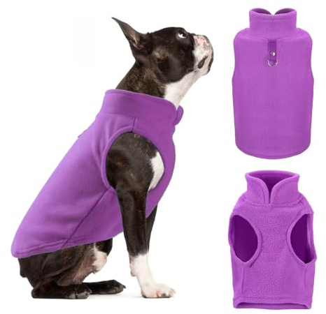 PETCUTE Hundemantel Hundepullover,Wintermantel,Haustier Kleidung Hundejacke für Kleine Mittlere Große Hunde,Hundeweste Warm Hund Mantel mit Gurtloch,Ideal für den Winter,Weiche Fleece-Weste