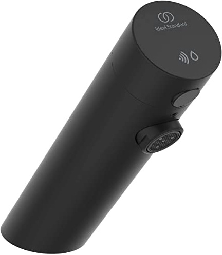 Ideal Standard Sensorflow Mitigeur Infrarouge, Robinet sans contact, Eau Froide, Installation facile, Fonctionne sur Batterie 6Volts, Noir mat A7556AA