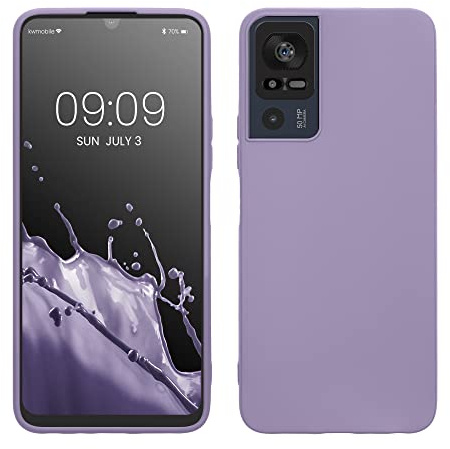 kwmobile Hülle für TCL 40 SE TPU Case - Handyhülle unterstützt kabelloses Laden, Flexible Schutzhülle, gummiertes Cover in Veilchen Lila