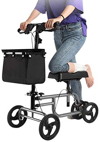 TRFAN Mobility Knee Walker Orthopädisches Sitzpolster für Erwachsene und ältere Menschen, Faltbarer, lenkbarer Roller für gebrochene Beine, Fuß- und Knöchelverletzungen Decoration