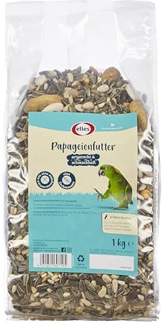 Elles Premium Papageienfutter 2,5kg I 100% natürlich, ohne Zusätze I Artgerechte, nährstoffreiche Mischung aus Kernen, Saaten & Nüssen I Optimale Energie & Vitalität (2,5 kg)