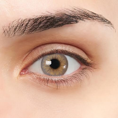 Zaragoza VIP Lentillas de Color gris con verde diseño super natural con aro de definición 2 Lentes de contacto anuales + portalentes + pinza + aplicador